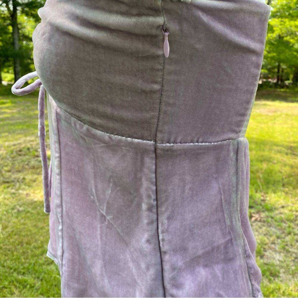INTERMIX TOP LILAC PURPLE VELOUR ON OFF SHOULDER SIZE 4 - Picture 7 of 10